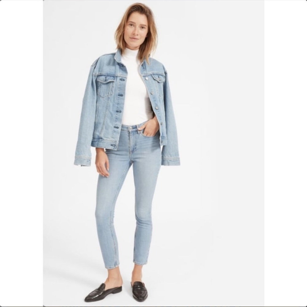 NWT Everlane High Rise Skinny Jeans in Light Blue Wash, Size 28